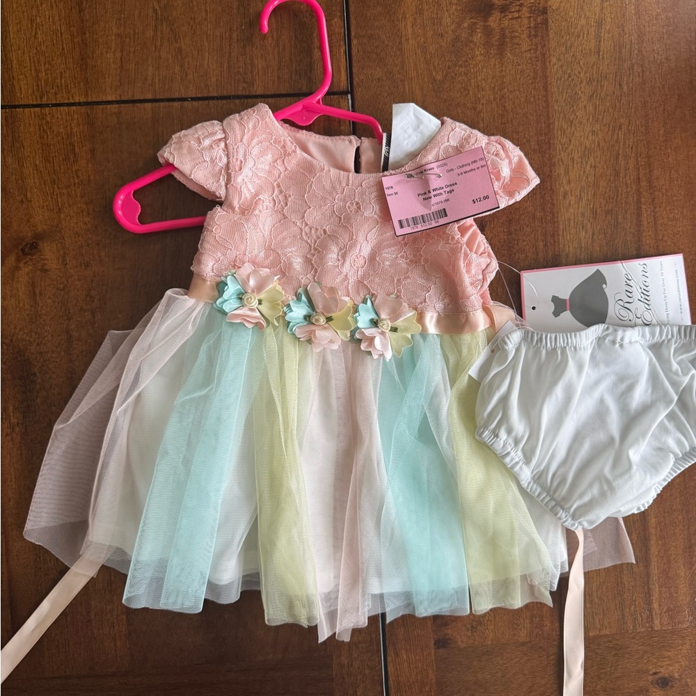 Pastel Floral Baby Dress with Bloomers